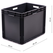 Caja Plástica Eurobox Paredes Lisas 40 x 60 x 45 cm Ref.SPK 6044