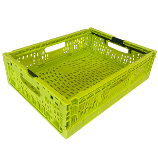 Imagen de Caja Plástica Verde Plegable Apilable 30 x 40 x 11,4 cm Ref.PLS 4310 VE