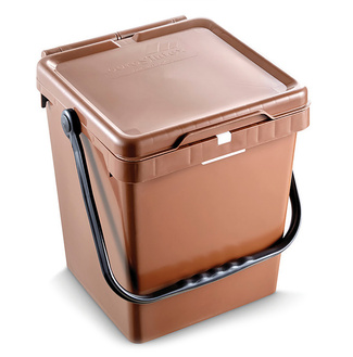 Imagen de Cubo Plástico ECOBOX 20 Litros Marrón para Residuos Domésticos 