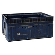 Caja Plástica Azul Cerrada Usada 40 x 60 x 28 cm VDA C-KLT
