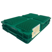 Caja Plástica Usada Paredes Cerradas Verde 60 x 37 x 10 cm