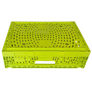 Caja Plástica Verde Plegable Apilable 30 x 40 x 11,4 cm Ref.PLS 4310 VE